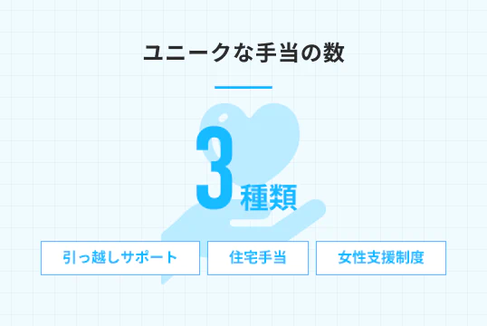 ユニークな手当の数3種類